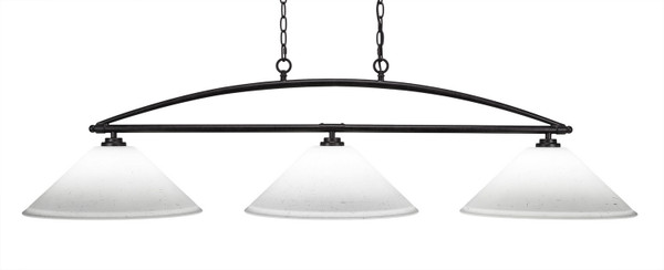 Toltec Lighting - 2453-DG-318 - Three Light Island Pendant - Marquise - Dark Granite