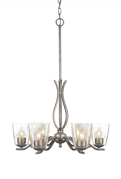 Toltec Lighting - 246-AS-461 - Six Light Chandelier - Revo - Aged Silver