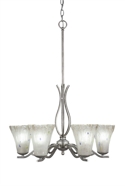 Toltec Lighting - 246-AS-721 - Six Light Chandelier - Revo - Aged Silver