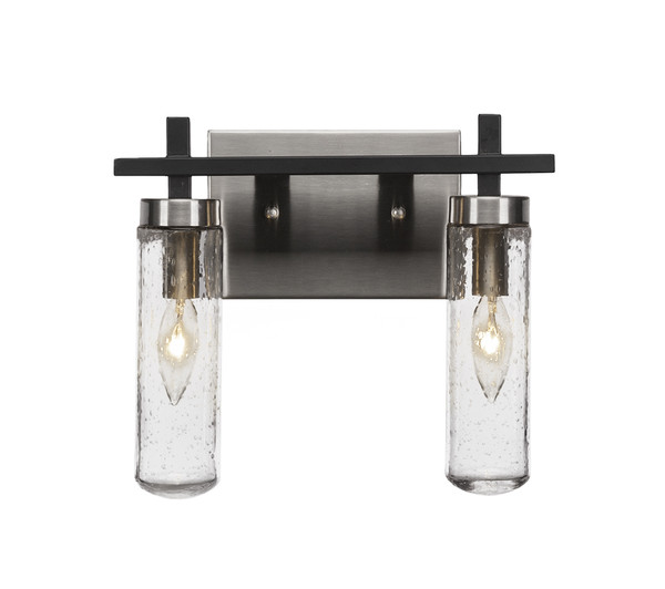 Toltec Lighting - 2512-MBBN-600 - Two Light Bath Bar - Salinda - Matte Black & Brushed Nickel