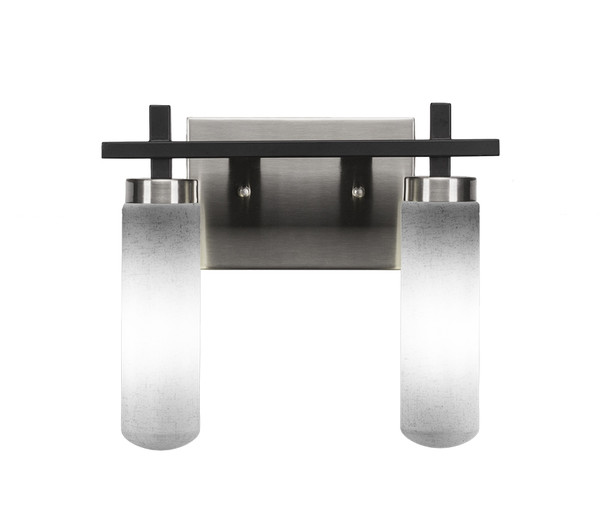 Toltec Lighting - 2512-MBBN-601 - Two Light Bath Bar - Salinda - Matte Black & Brushed Nickel