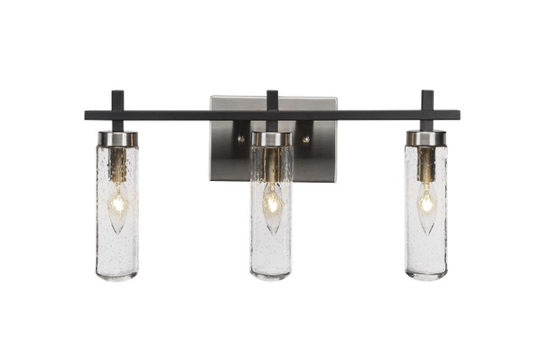 Toltec Lighting - 2513-MBBN-600 - Three Light Bath Bar - Salinda - Matte Black & Brushed Nickel