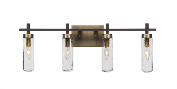 Toltec Lighting - 2514-ESBR-600 - Four Light Bath Bar - Salinda - Espresso & Brass