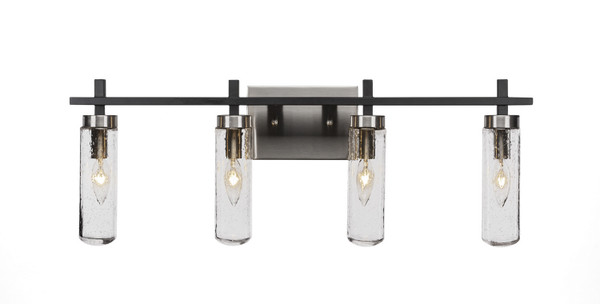 Toltec Lighting - 2514-MBBN-600 - Four Light Bath Bar - Salinda - Matte Black & Brushed Nickel