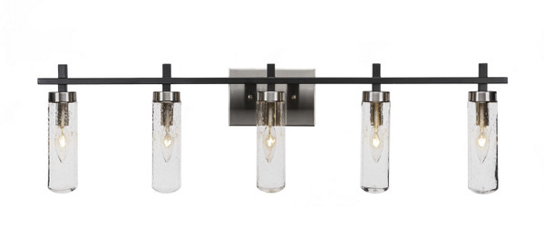 Toltec Lighting - 2515-MBBN-600 - Five Light Bath Bar - Salinda - Matte Black & Brushed Nickel