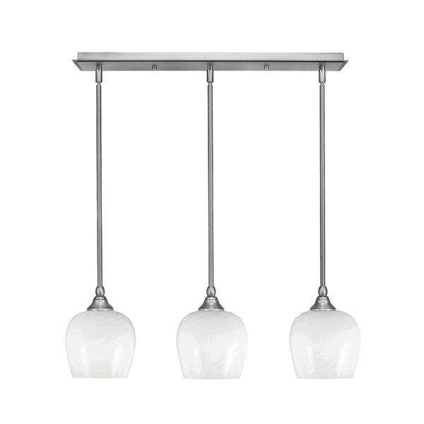 Toltec Lighting - 25-BN-4811 - Three Light Linear Pendalier - Any - Brushed Nickel