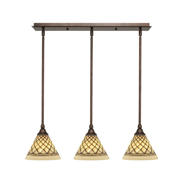 Toltec Lighting - 25-BRZ-7185 - Three Light Multi Light Mini Pendant - Any - Bronze