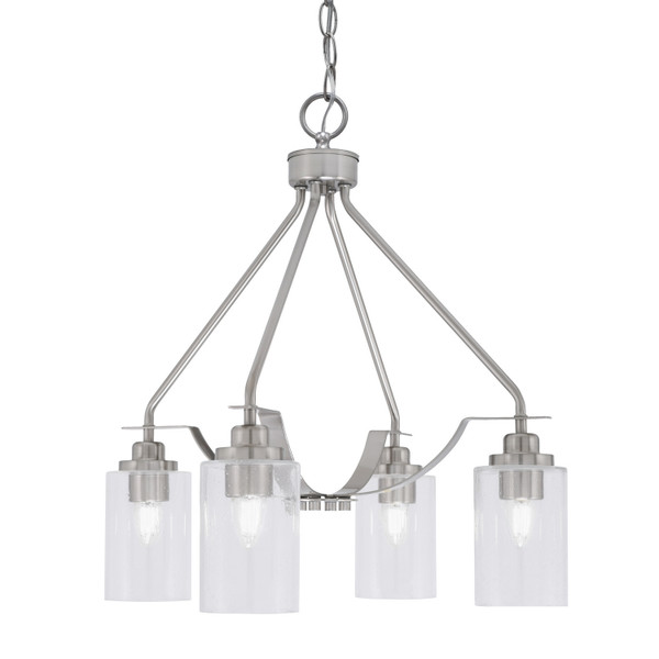 Toltec Lighting - 2604-BN-300 - Four Light Chandelier - Odyssey - Brushed Nickel