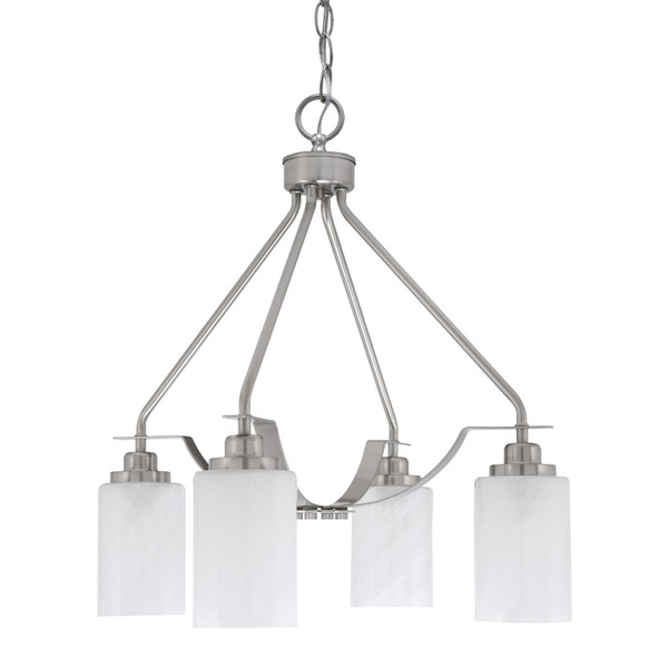 Toltec Lighting - 2604-BN-3001 - Four Light Chandelier - Odyssey - Brushed Nickel