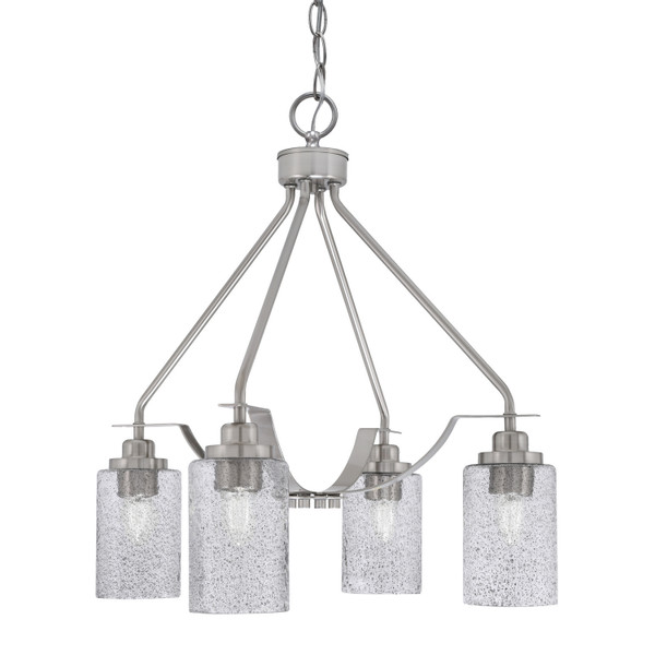 Toltec Lighting - 2604-BN-3002 - Four Light Chandelier - Odyssey - Brushed Nickel