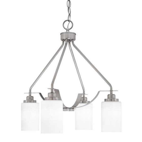 Toltec Lighting - 2604-BN-310 - Four Light Chandelier - Odyssey - Brushed Nickel