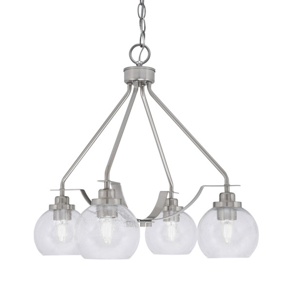 Toltec Lighting - 2604-BN-4100 - Four Light Chandelier - Odyssey - Brushed Nickel