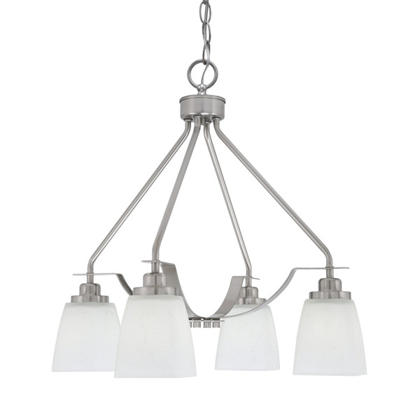 Toltec Lighting - 2604-BN-460 - Four Light Chandelier - Odyssey - Brushed Nickel
