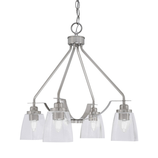 Toltec Lighting - 2604-BN-461 - Four Light Chandelier - Odyssey - Brushed Nickel