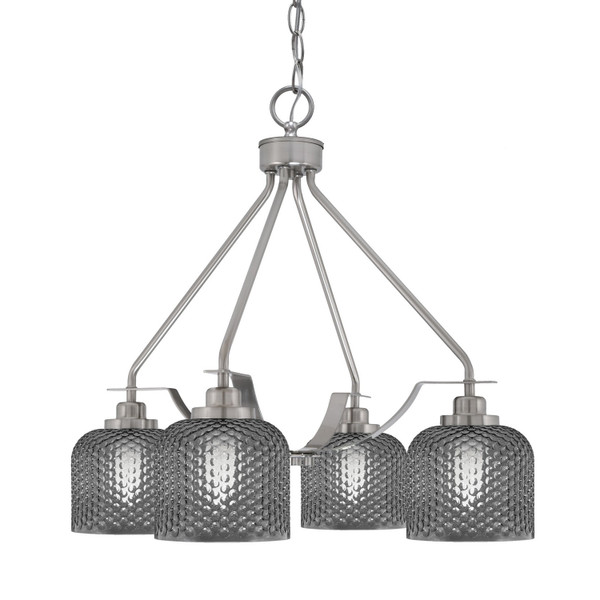 Toltec Lighting - 2604-BN-4612 - Four Light Chandelier - Odyssey - Brushed Nickel