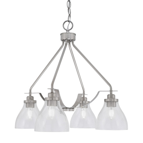 Toltec Lighting - 2604-BN-4760 - Four Light Chandelier - Odyssey - Brushed Nickel