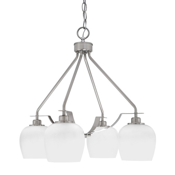 Toltec Lighting - 2604-BN-4811 - Four Light Chandelier - Odyssey - Brushed Nickel