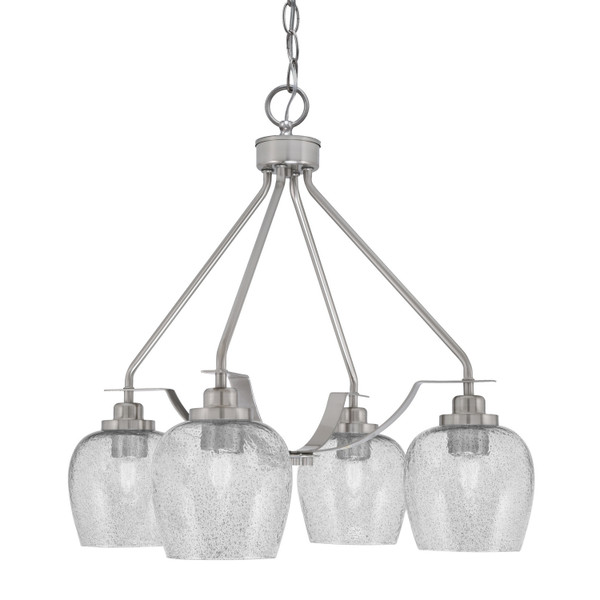 Toltec Lighting - 2604-BN-4812 - Four Light Chandelier - Odyssey - Brushed Nickel