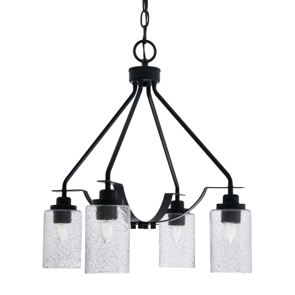 Toltec Lighting - 2604-MB-3002 - Four Light Chandelier - Odyssey - Matte Black