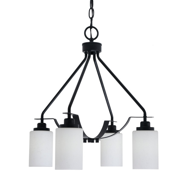 Toltec Lighting - 2604-MB-310 - Four Light Chandelier - Odyssey - Matte Black