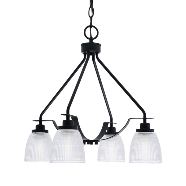 Toltec Lighting - 2604-MB-500 - Four Light Chandelier - Odyssey - Matte Black