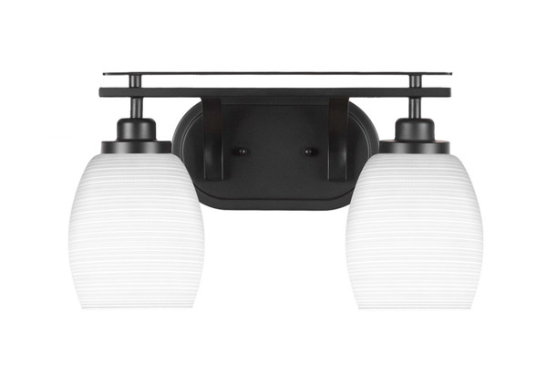 Toltec Lighting - 2612-MB-4021 - Two Light Bath Bar - Odyssey - Matte Black