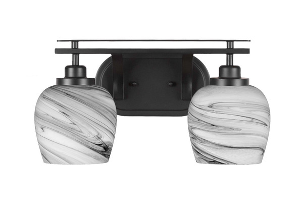 Toltec Lighting - 2612-MB-4819 - Two Light Bath Bar - Odyssey - Matte Black