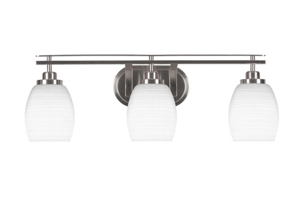 Toltec Lighting - 2613-BN-4021 - Three Light Bath Bar - Odyssey - Brushed Nickel