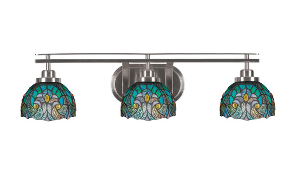 Toltec Lighting - 2613-BN-9925 - Three Light Bath Bar - Odyssey - Brushed Nickel