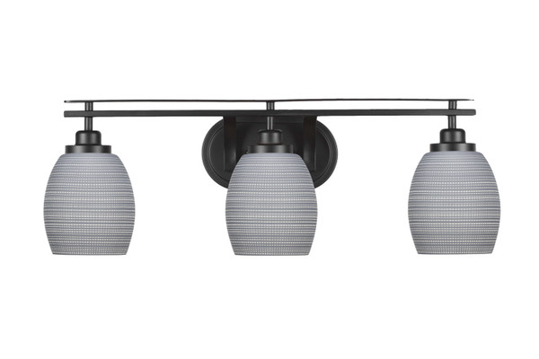 Toltec Lighting - 2613-MB-4022 - Three Light Bath Bar - Odyssey - Matte Black