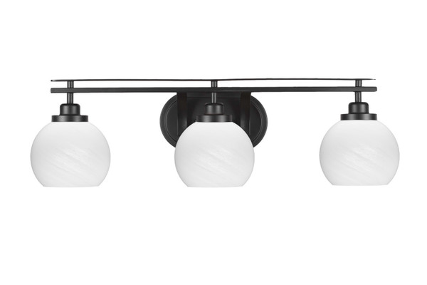 Toltec Lighting - 2613-MB-4101 - Three Light Bath Bar - Odyssey - Matte Black