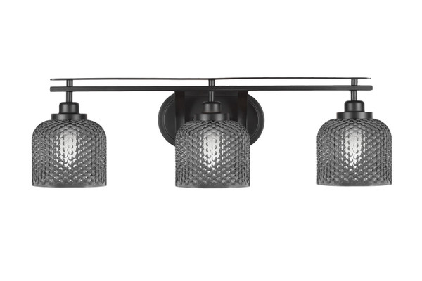 Toltec Lighting - 2613-MB-4612 - Three Light Bath Bar - Odyssey - Matte Black