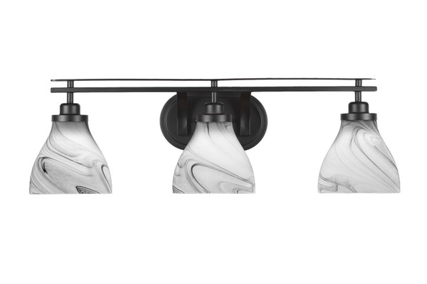 Toltec Lighting - 2613-MB-4769 - Three Light Bath Bar - Odyssey - Matte Black