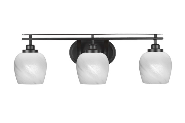 Toltec Lighting - 2613-MB-4811 - Three Light Bath Bar - Odyssey - Matte Black
