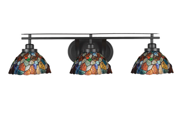 Toltec Lighting - 2613-MB-9955 - Three Light Bath Bar - Odyssey - Matte Black