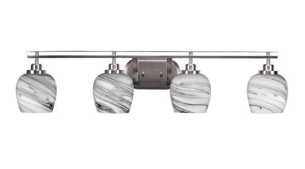 Toltec Lighting - 2614-BN-4819 - Four Light Bath Bar - Odyssey - Brushed Nickel