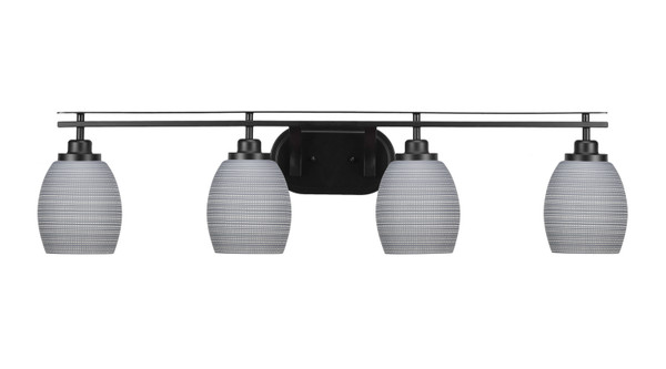 Toltec Lighting - 2614-MB-4022 - Four Light Bath Bar - Odyssey - Matte Black