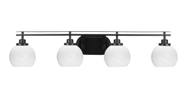 Toltec Lighting - 2614-MB-4101 - Four Light Bath Bar - Odyssey - Matte Black