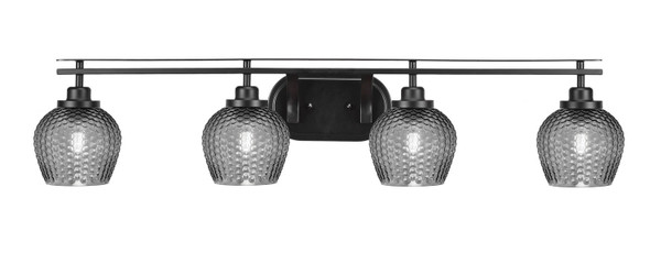 Toltec Lighting - 2614-MB-4602 - Four Light Bath Bar - Odyssey - Matte Black