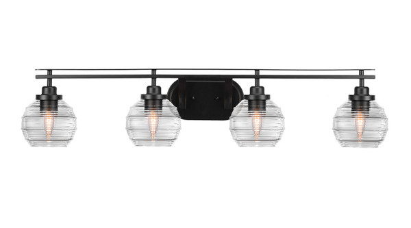 Toltec Lighting - 2614-MB-5110 - Four Light Bath Bar - Odyssey - Matte Black