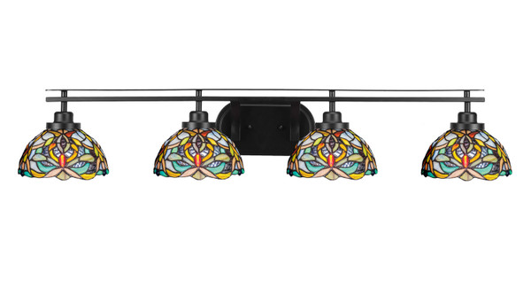 Toltec Lighting - 2614-MB-9905 - Four Light Bath Bar - Odyssey - Matte Black