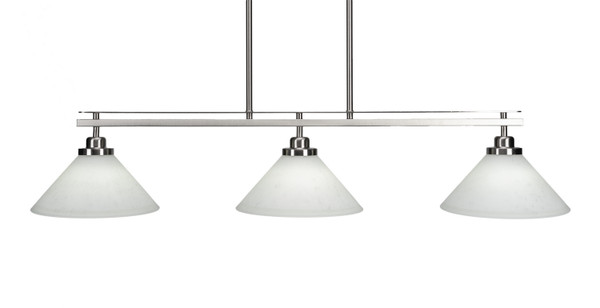 Toltec Lighting - 2636-BN-314 - Three Light Island Pendant - Odyssey - Brushed Nickel