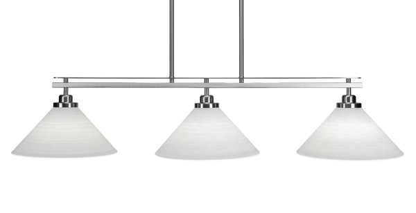 Toltec Lighting - 2636-BN-4001 - Three Light Island Pendant - Odyssey - Brushed Nickel