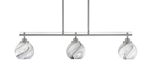 Toltec Lighting - 2636-BN-4109 - Three Light Island Pendant - Odyssey - Brushed Nickel
