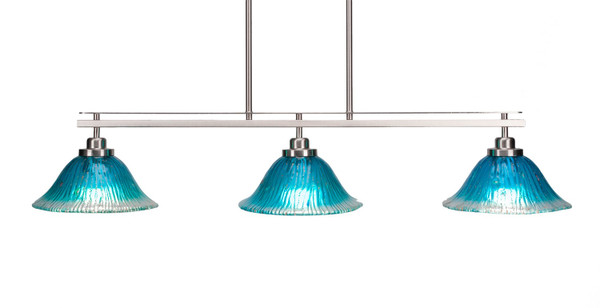 Toltec Lighting - 2636-BN-438 - Three Light Island Pendant - Odyssey - Brushed Nickel