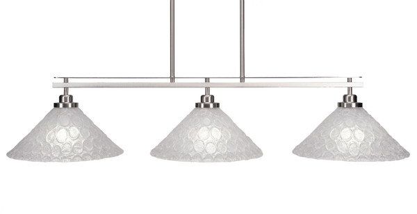 Toltec Lighting - 2636-BN-441 - Three Light Island Pendant - Odyssey - Brushed Nickel