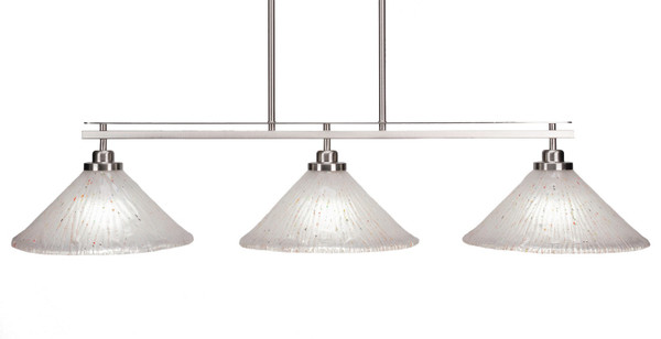Toltec Lighting - 2636-BN-701 - Three Light Island Pendant - Odyssey - Brushed Nickel