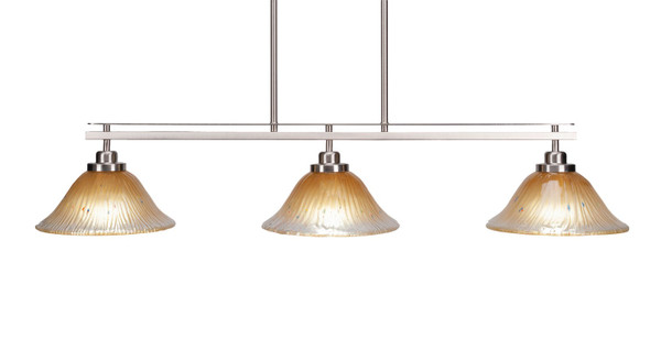 Toltec Lighting - 2636-BN-730 - Three Light Island Pendant - Odyssey - Brushed Nickel