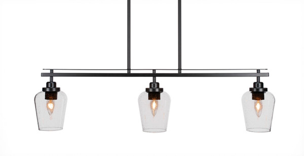 Toltec Lighting - 2636-MB-210 - Three Light Island Pendant - Odyssey - Matte Black
