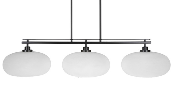 Toltec Lighting - 2636-MB-216 - Three Light Island Pendant - Odyssey - Matte Black